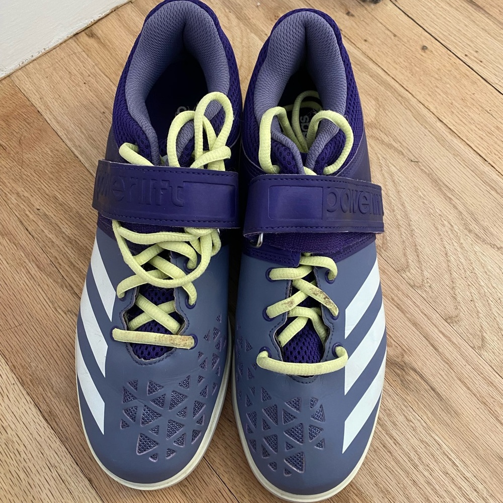 Adidas Purple and White Lifting Shoes